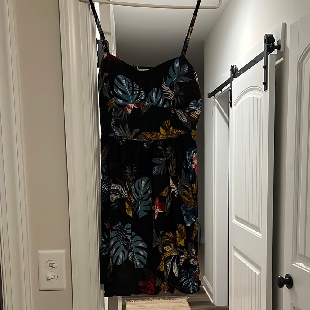 Black Mini Sundress with Spaghetti Straps for Cocktail